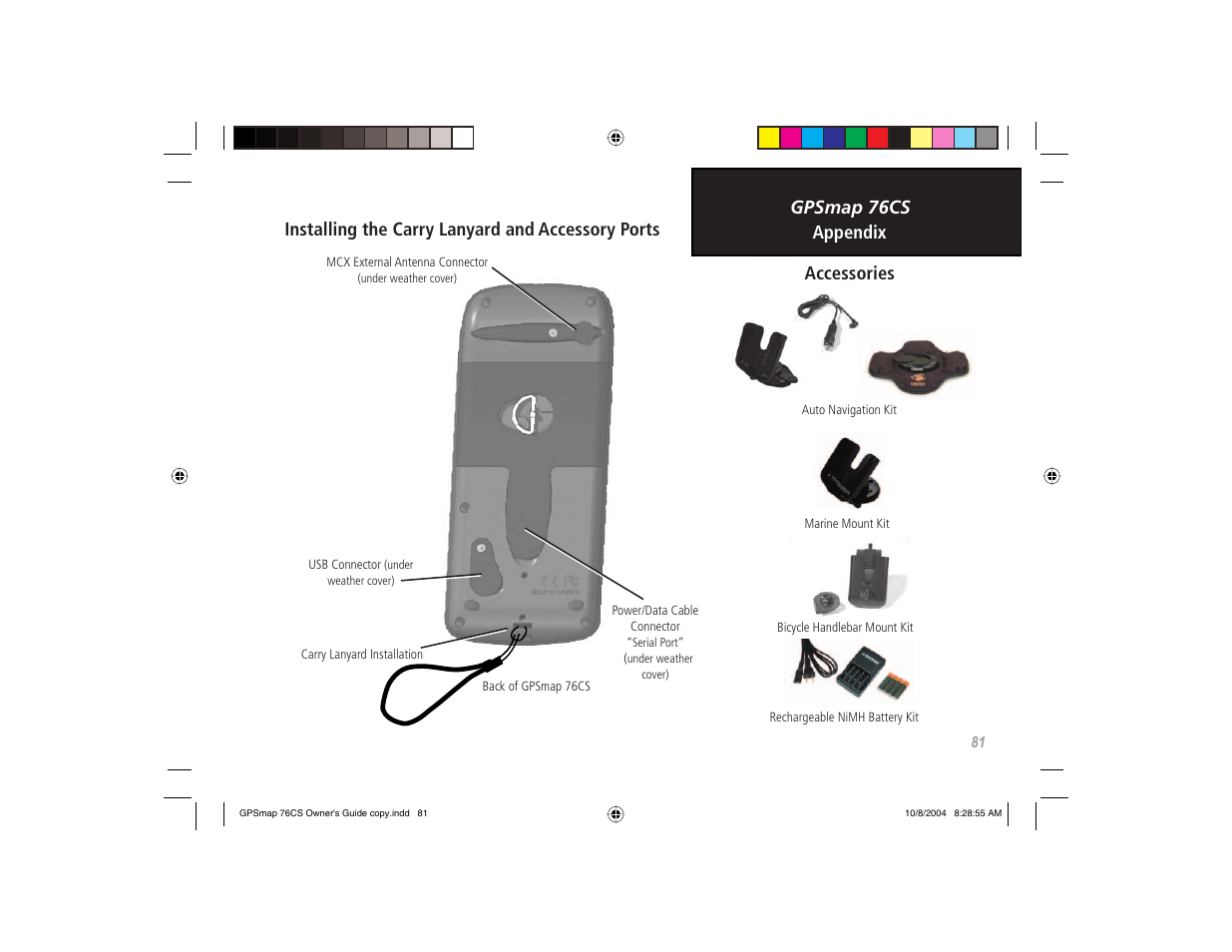 Accessories | Garmin GPSMAP 76CS User Manual | Page 91 / 110