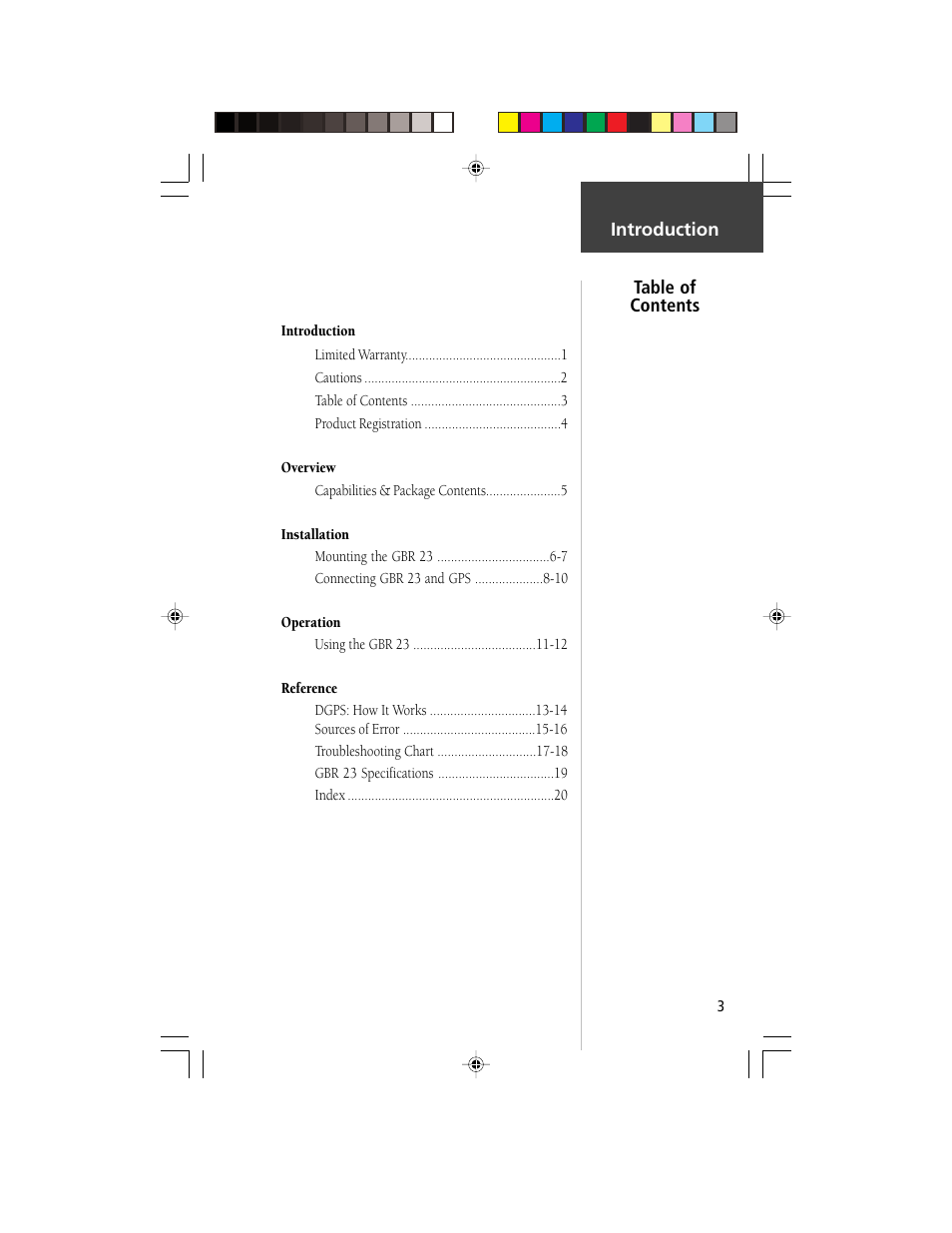 Garmin GBR 23 User Manual | Page 5 / 24