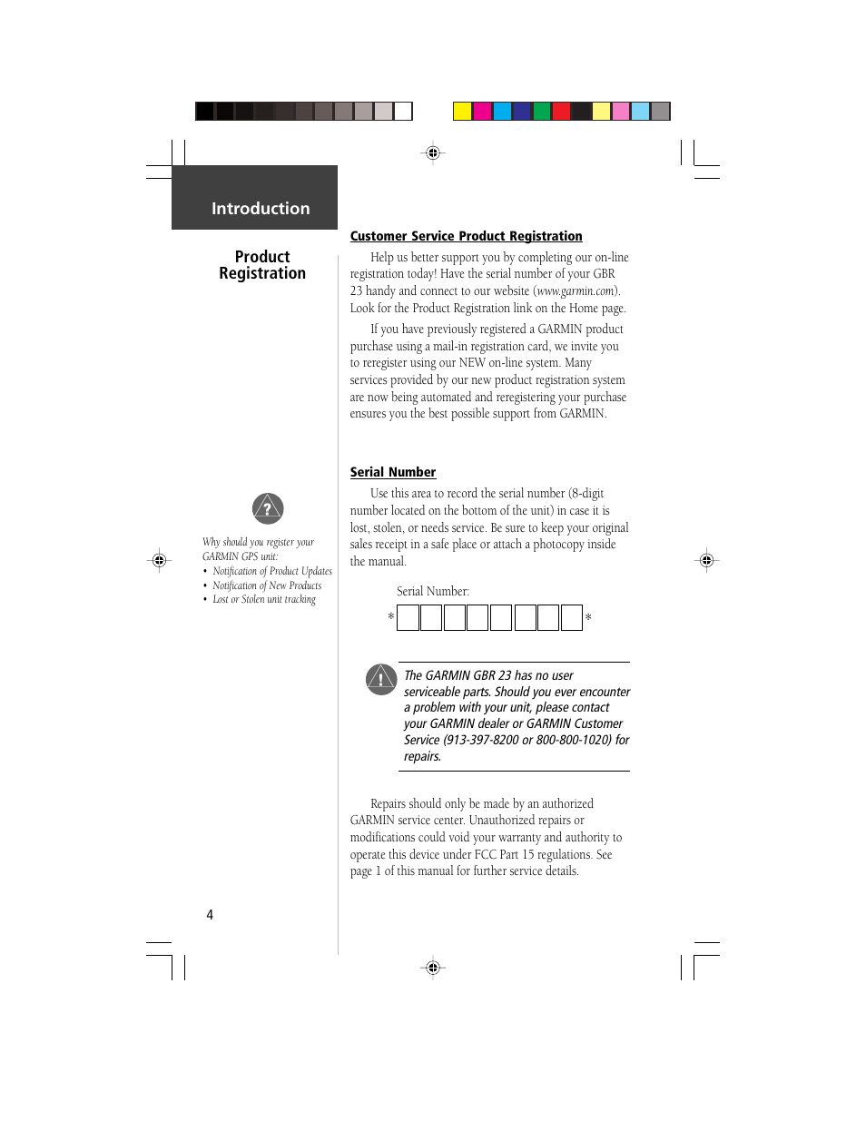 Garmin GBR 23 User Manual | Page 6 / 24