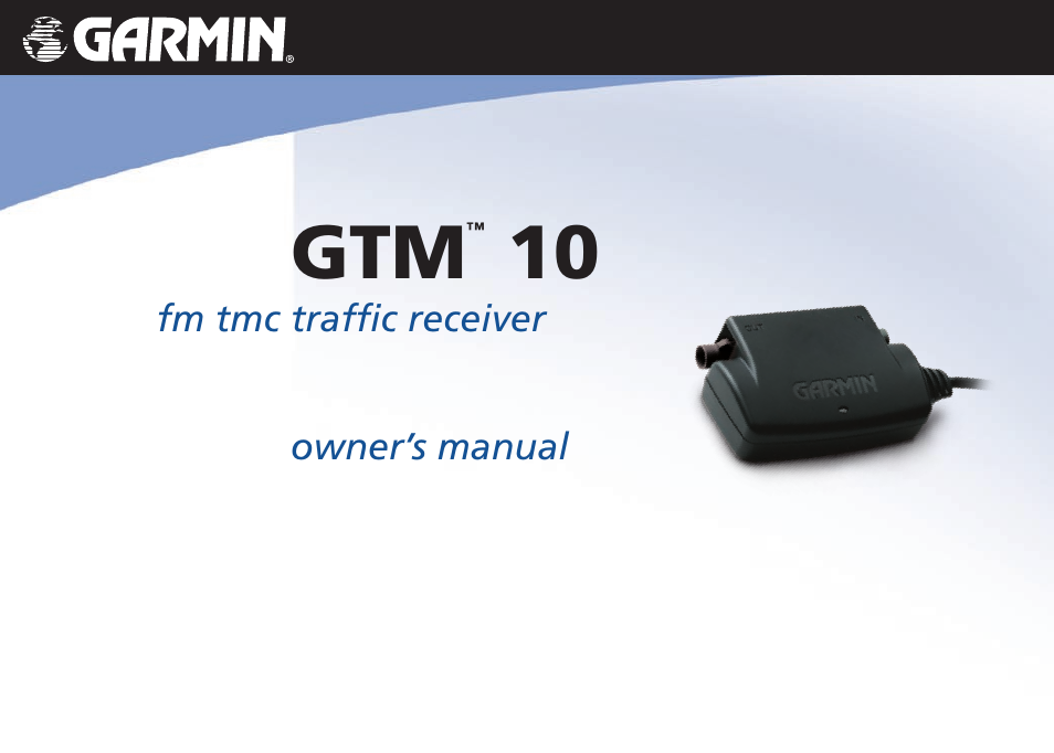 Garmin GTM 10 User Manual | 8 pages