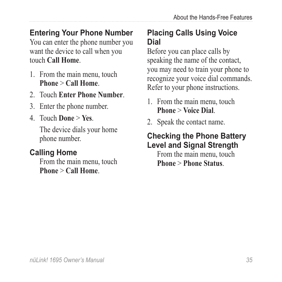 Garmin nuLink! 1695 User Manual | Page 41 / 84