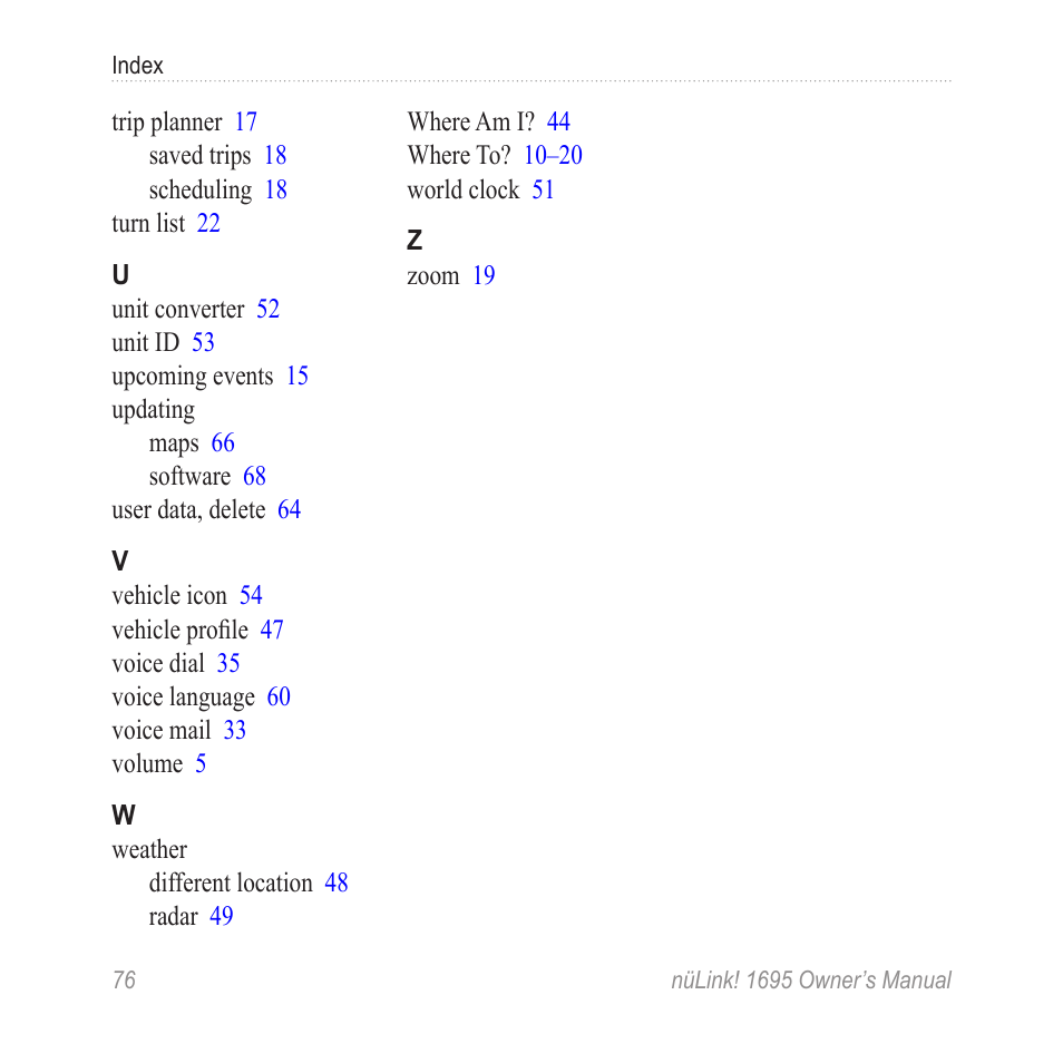 Garmin nuLink! 1695 User Manual | Page 82 / 84