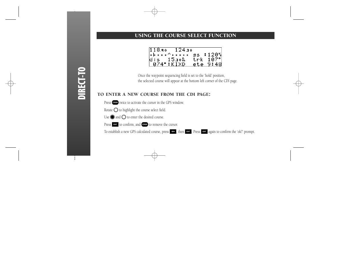 Direct -t o | Garmin GNC 250 User Manual | Page 14 / 24