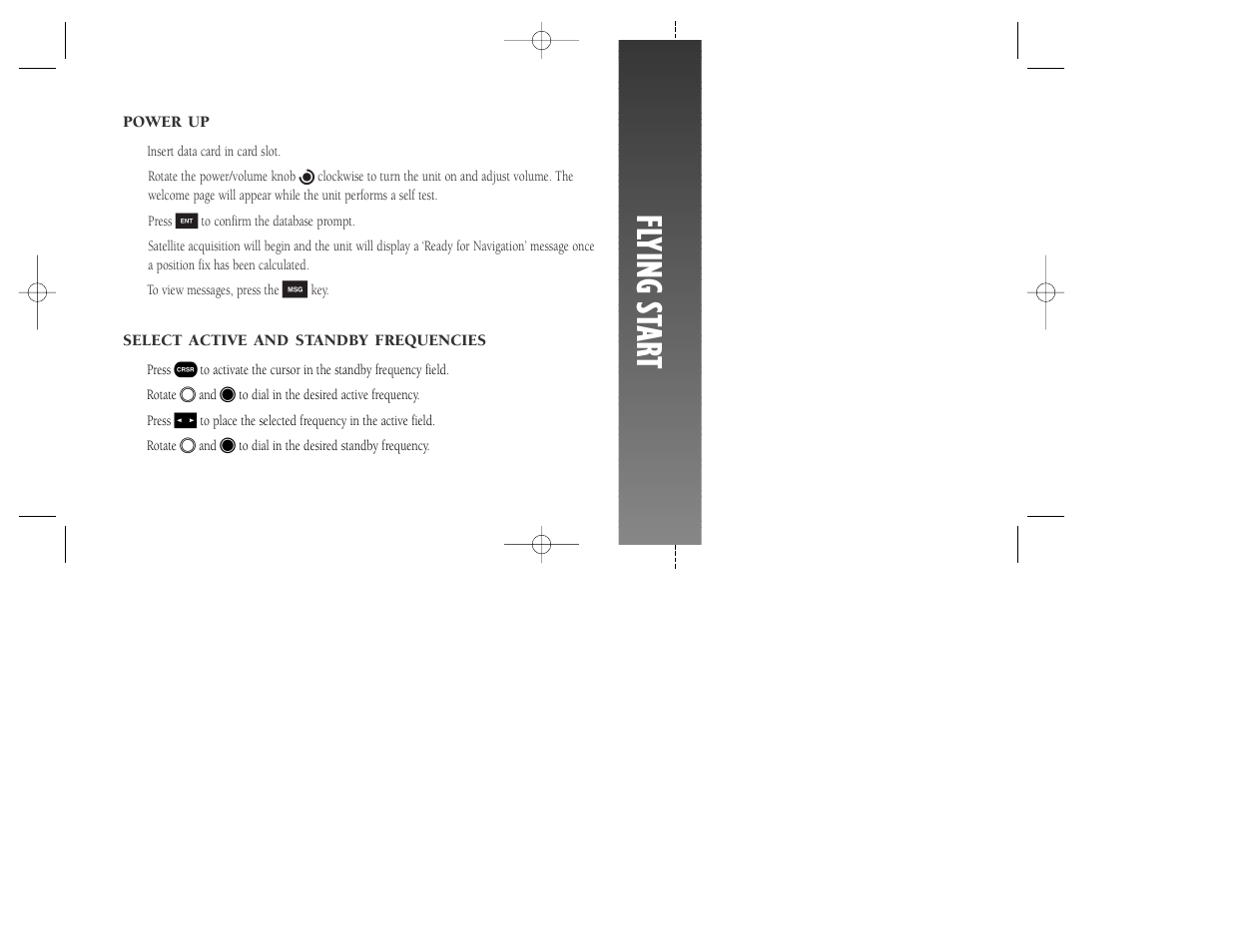 Fl ying st art | Garmin GNC 250 User Manual | Page 5 / 24