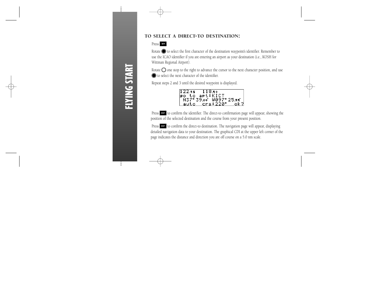 Fl ying st art | Garmin GNC 250 User Manual | Page 6 / 24