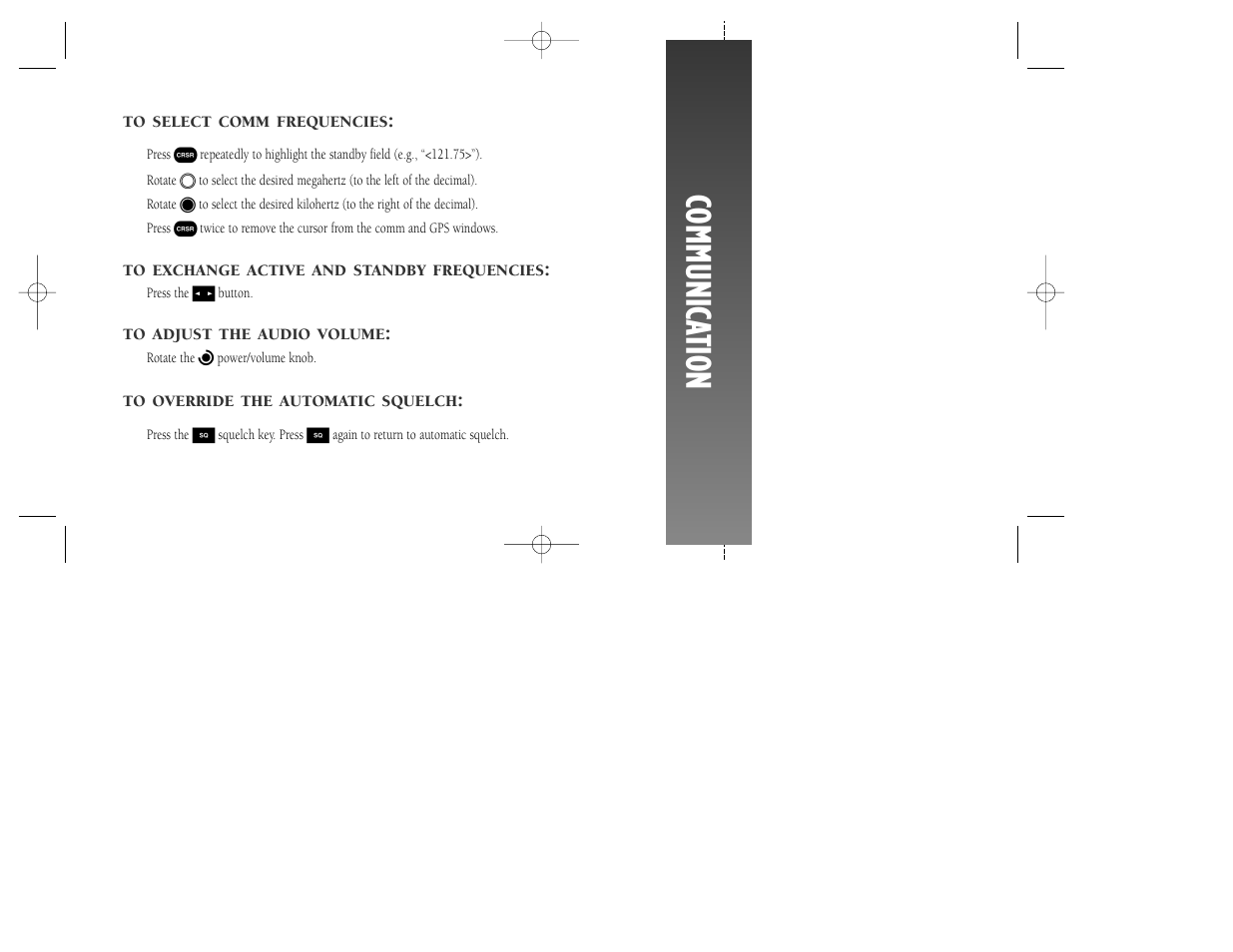 Communica tion | Garmin GNC 250 User Manual | Page 7 / 24