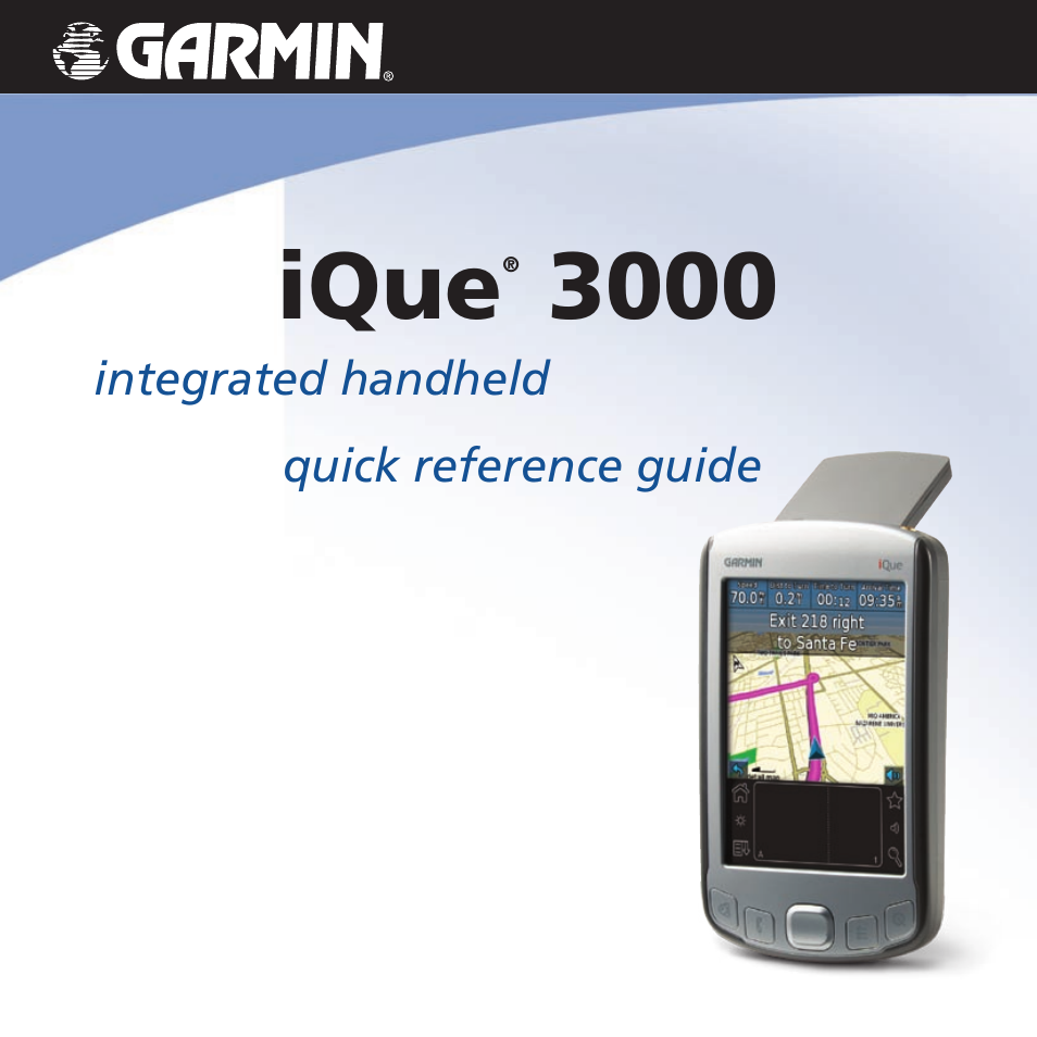 Garmin iQue 3000 User Manual | 36 pages