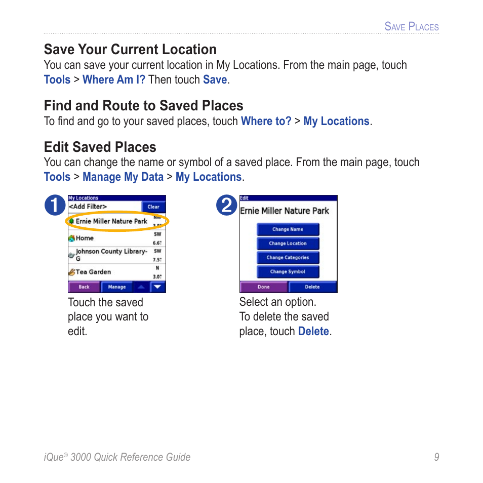 Garmin iQue 3000 User Manual | Page 13 / 36