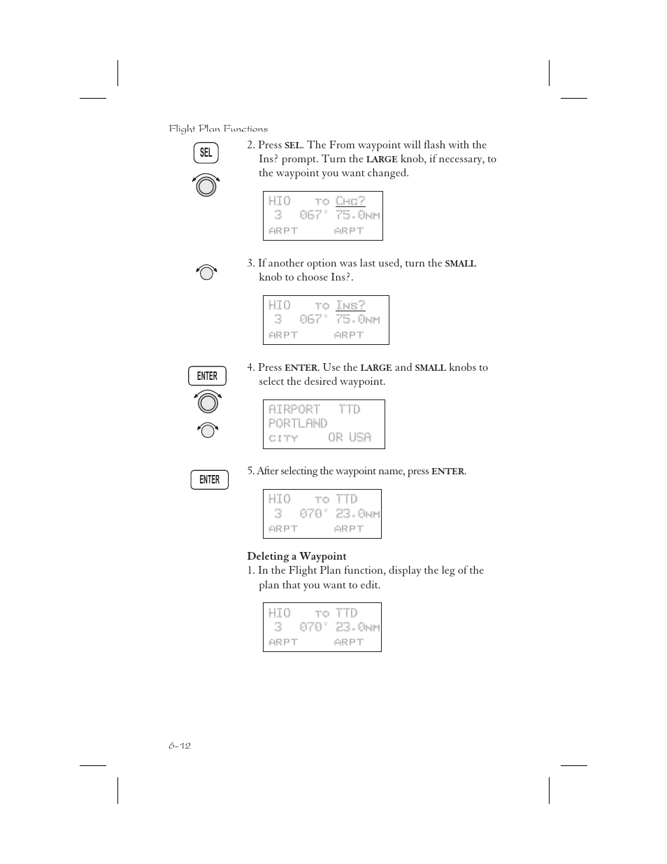 Deleting legs 6-12 | Garmin APOLLO GX65 User Manual | Page 138 / 336