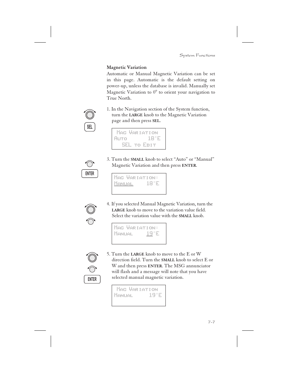 Magnetic variation 7-7, Magnetic variation 7-7, 8-13, True north 7-7 | Magnetic variation -7 | Garmin APOLLO GX65 User Manual | Page 159 / 336