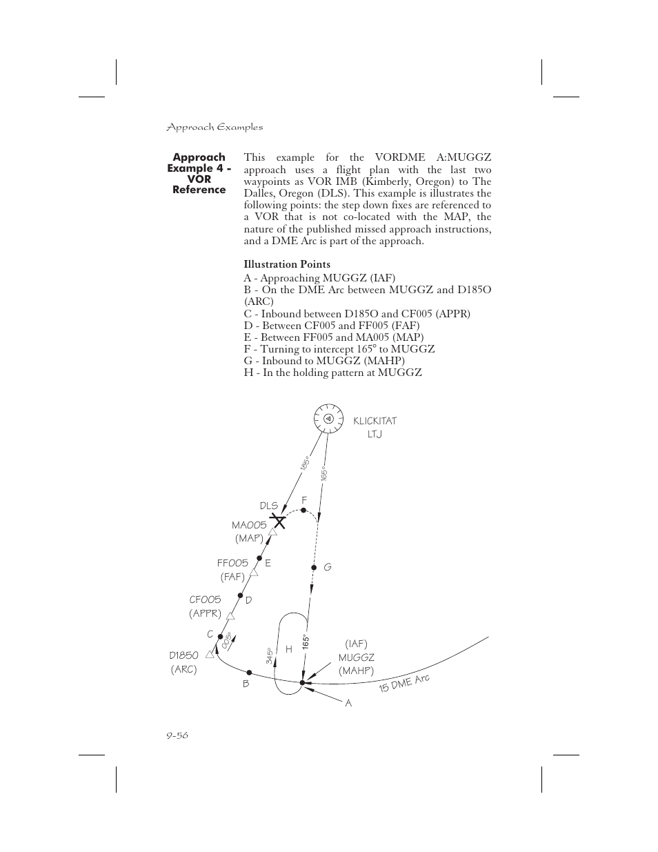 Approach example 4 - vor reference 9-56, Approach example 4 - vor reference -56 | Garmin APOLLO GX65 User Manual | Page 246 / 336