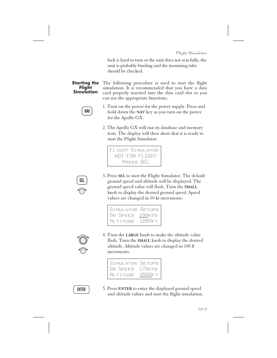 Starting the flight simulation 12-3, Starting the flight simulation -3 | Garmin APOLLO GX65 User Manual | Page 307 / 336