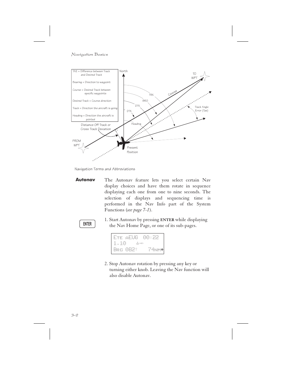 Autonav 3-2, Autonav 3-2, 7-1, 7-4, Autonav -2 | Garmin APOLLO GX65 User Manual | Page 40 / 336