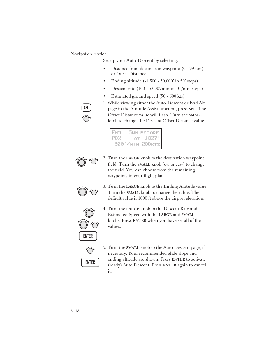 Auto-descent 3-18, Ending altitude 3-18 | Garmin APOLLO GX65 User Manual | Page 56 / 336