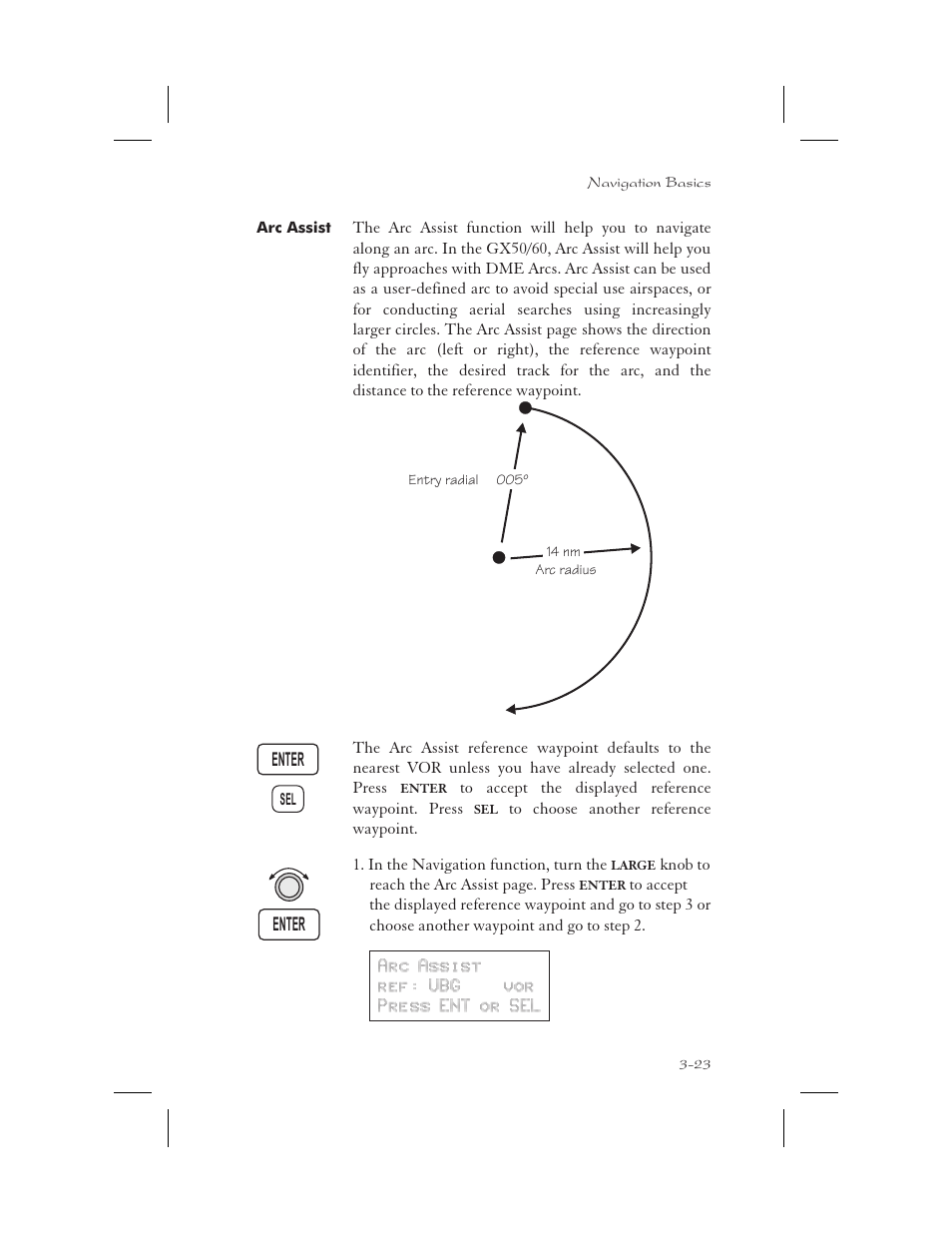 Arc assist 3-23, Arc assist -23 | Garmin APOLLO GX65 User Manual | Page 61 / 336