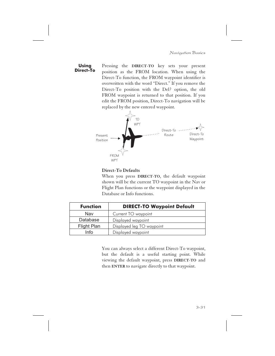 Using direct-to 3-31, Using direct-to -31 | Garmin APOLLO GX65 User Manual | Page 69 / 336