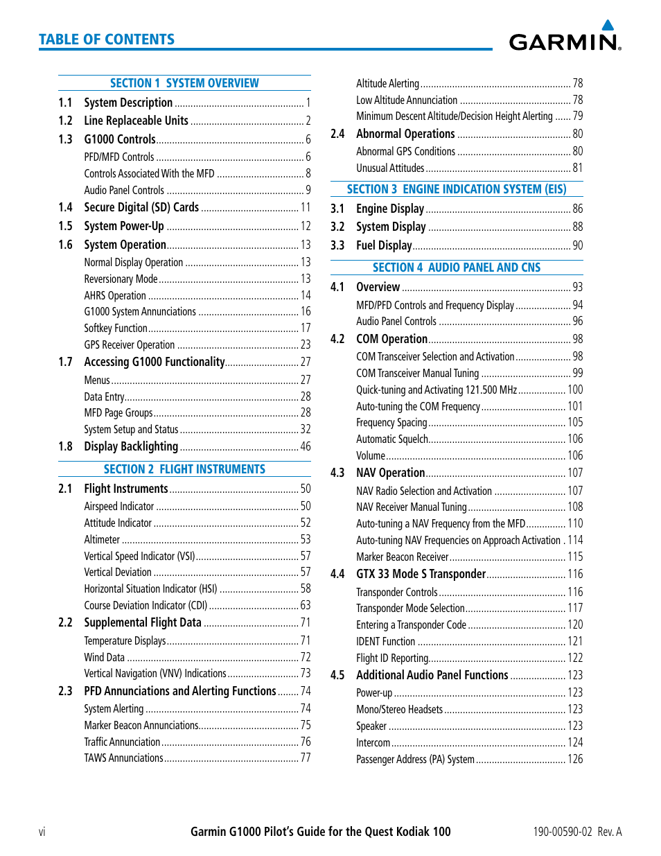 Garmin G1000 Quest Kodiak User Manual | Page 10 / 500