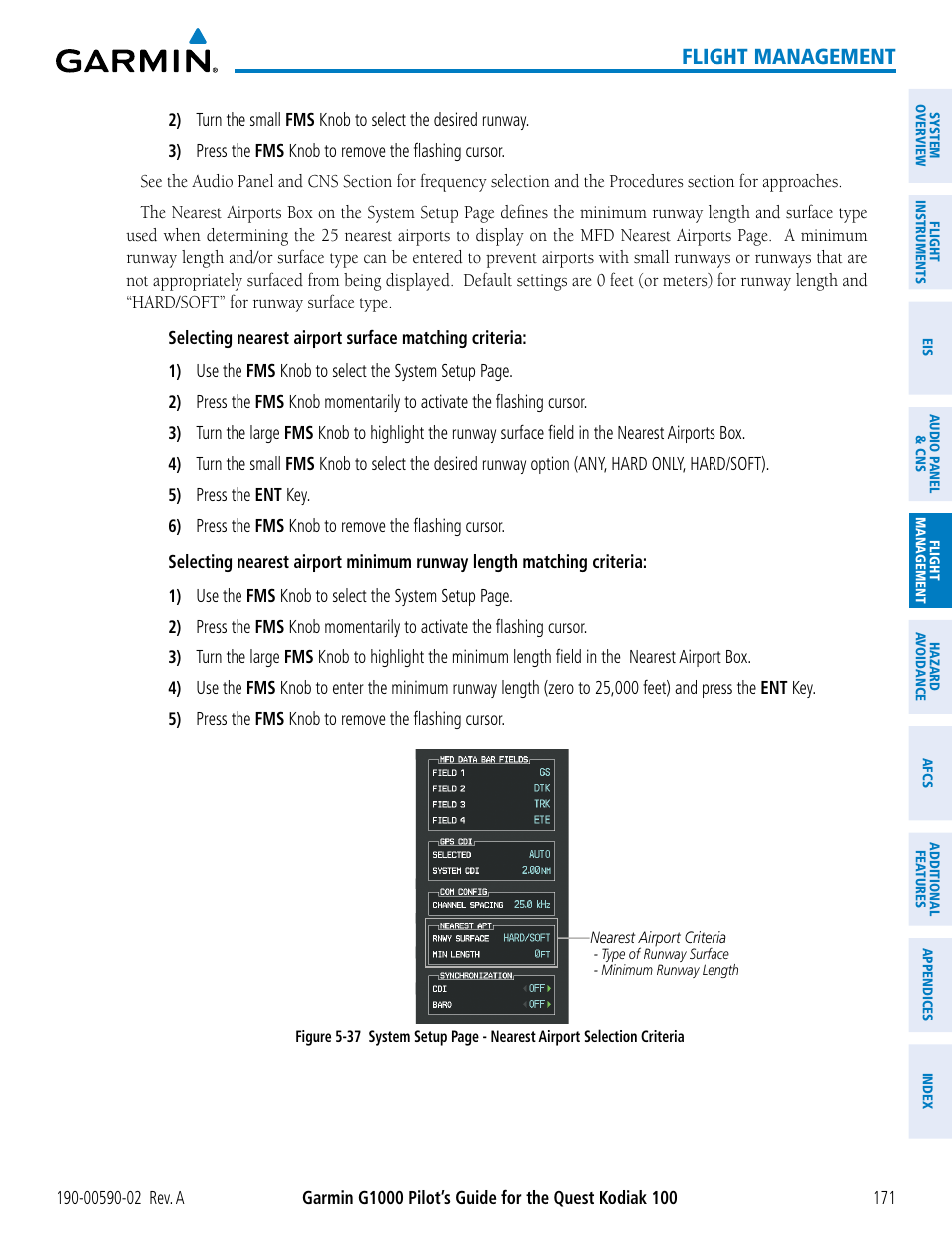 Flight management | Garmin G1000 Quest Kodiak User Manual | Page 183 / 500