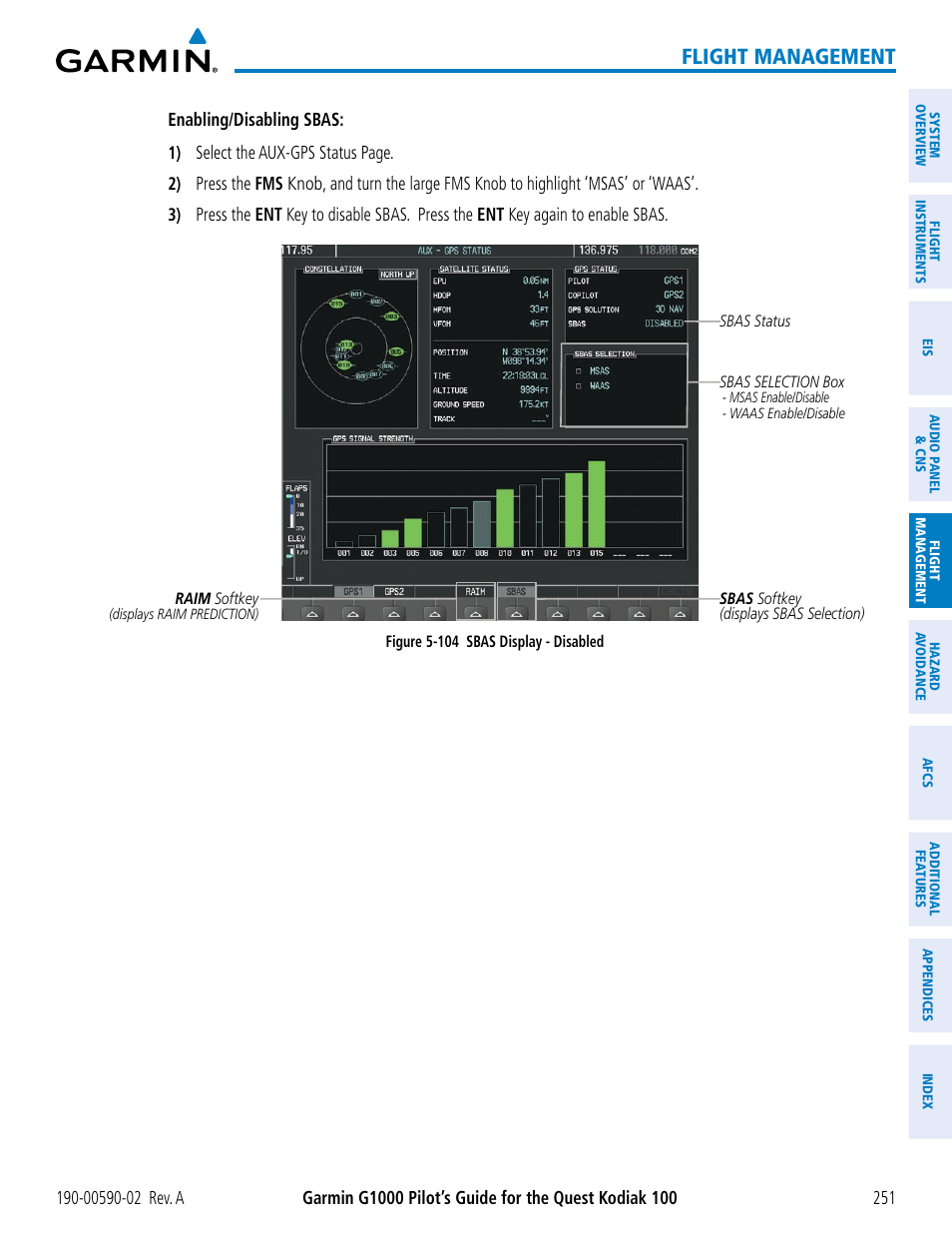 Flight management | Garmin G1000 Quest Kodiak User Manual | Page 263 / 500