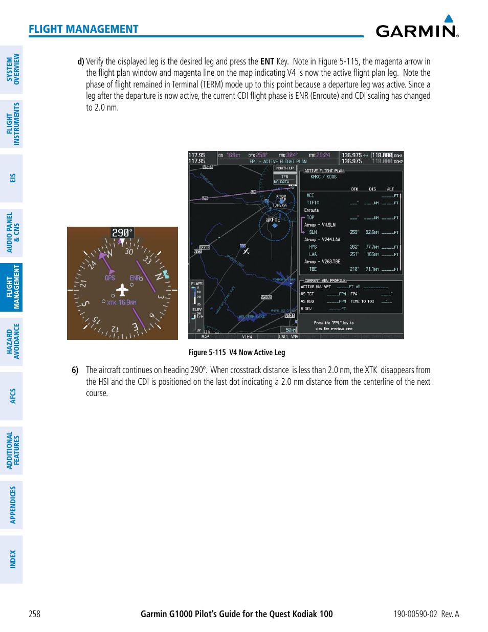 Flight management | Garmin G1000 Quest Kodiak User Manual | Page 270 / 500