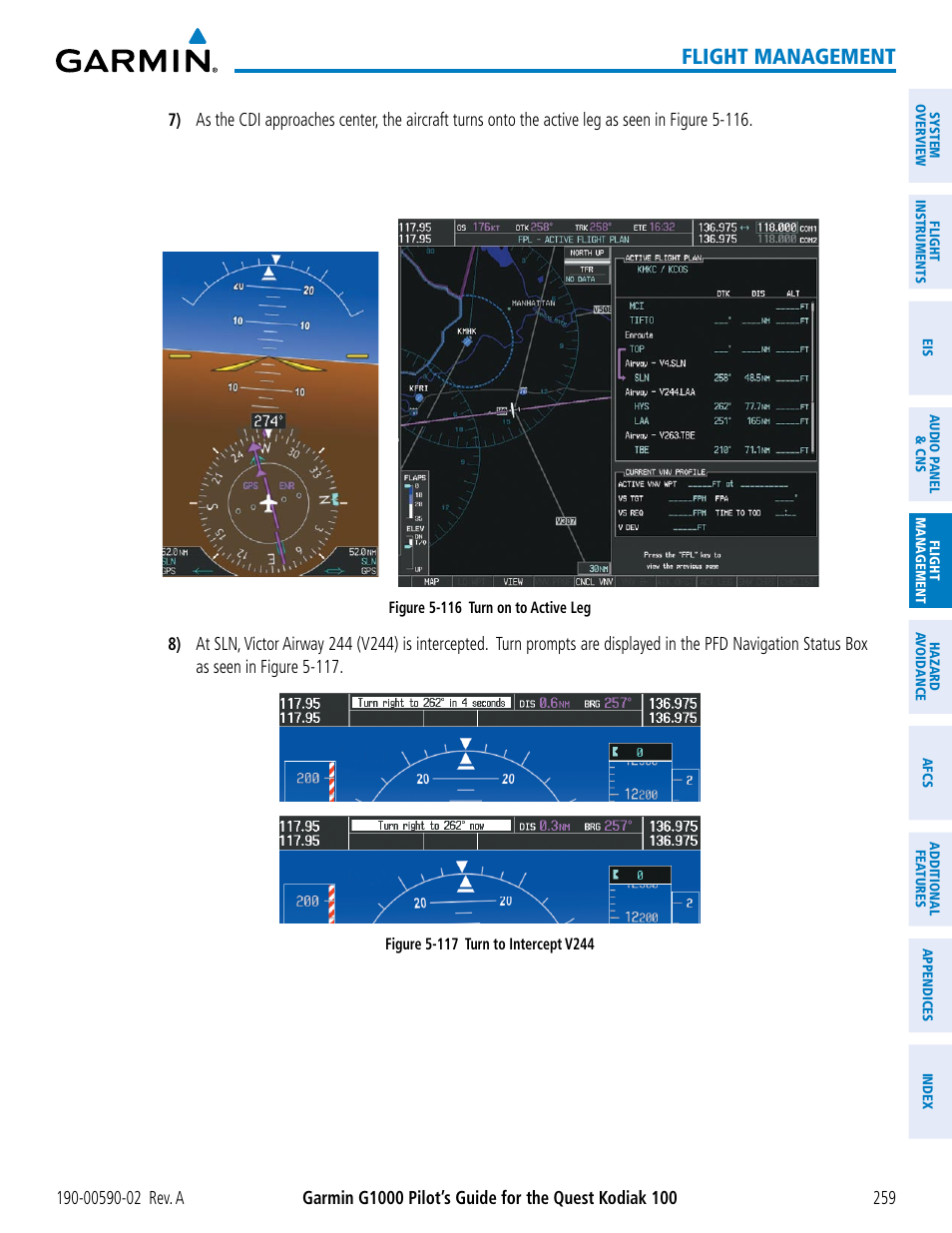 Flight management | Garmin G1000 Quest Kodiak User Manual | Page 271 / 500