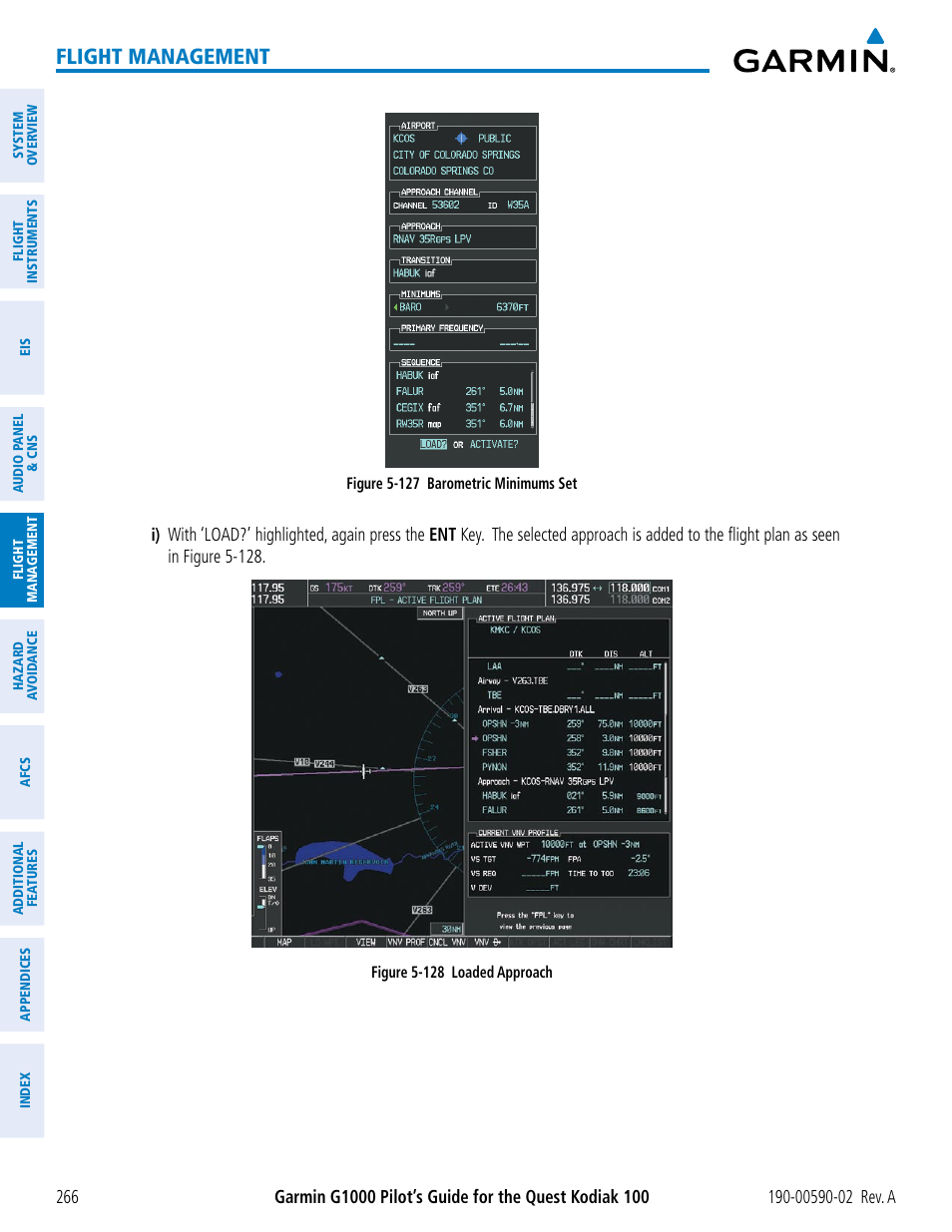 Flight management | Garmin G1000 Quest Kodiak User Manual | Page 278 / 500