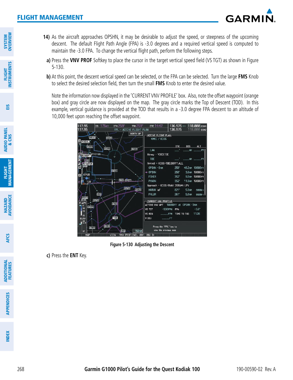 Flight management | Garmin G1000 Quest Kodiak User Manual | Page 280 / 500