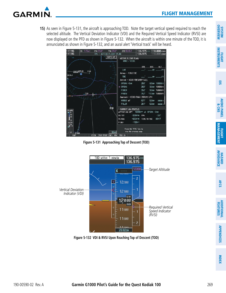 Flight management | Garmin G1000 Quest Kodiak User Manual | Page 281 / 500