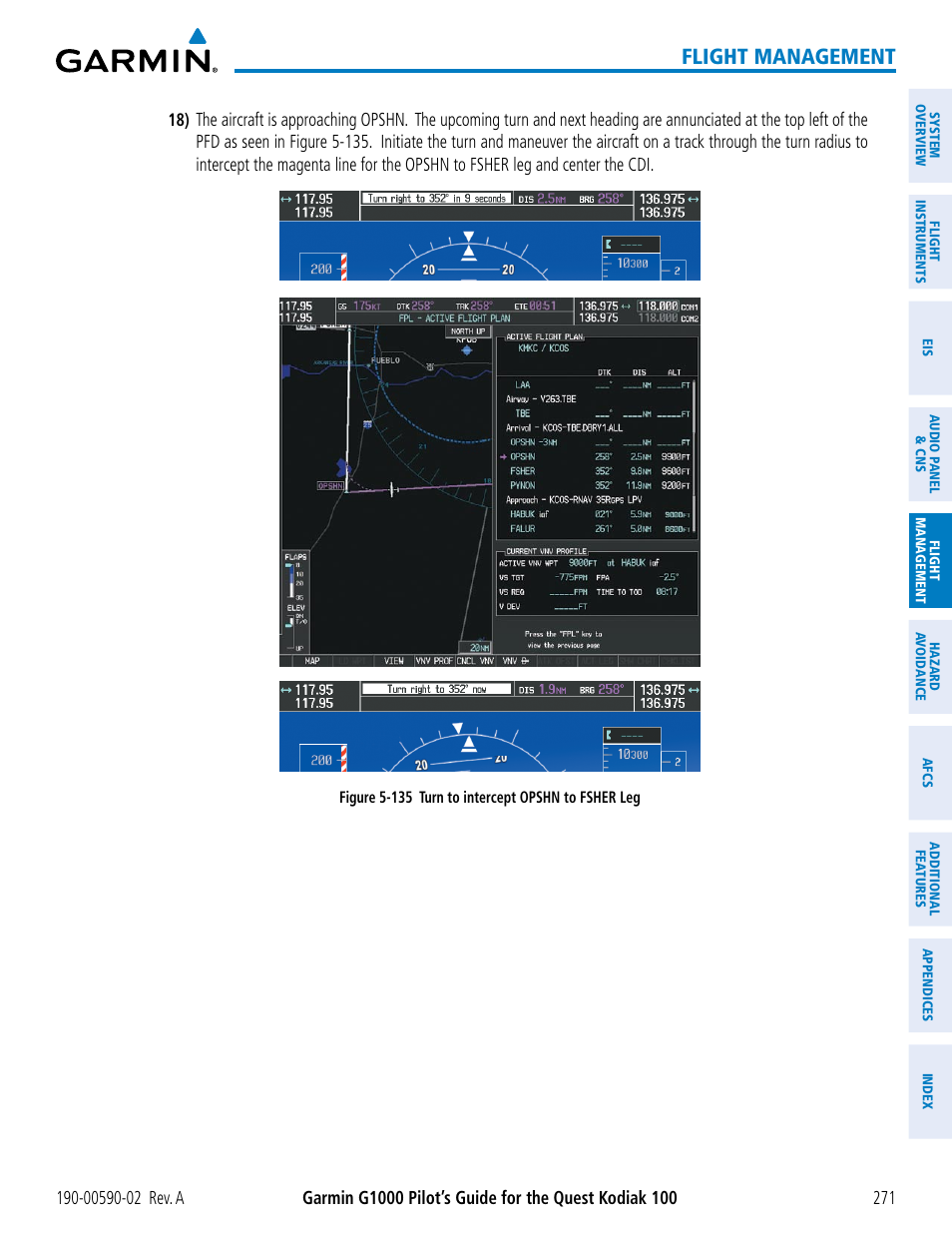 Flight management | Garmin G1000 Quest Kodiak User Manual | Page 283 / 500
