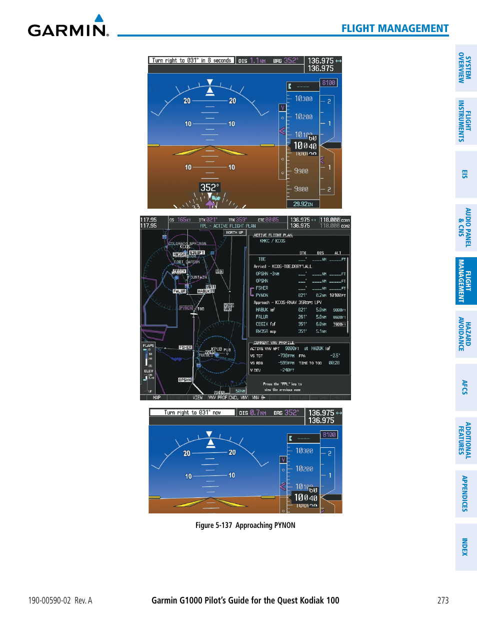 Flight management | Garmin G1000 Quest Kodiak User Manual | Page 285 / 500