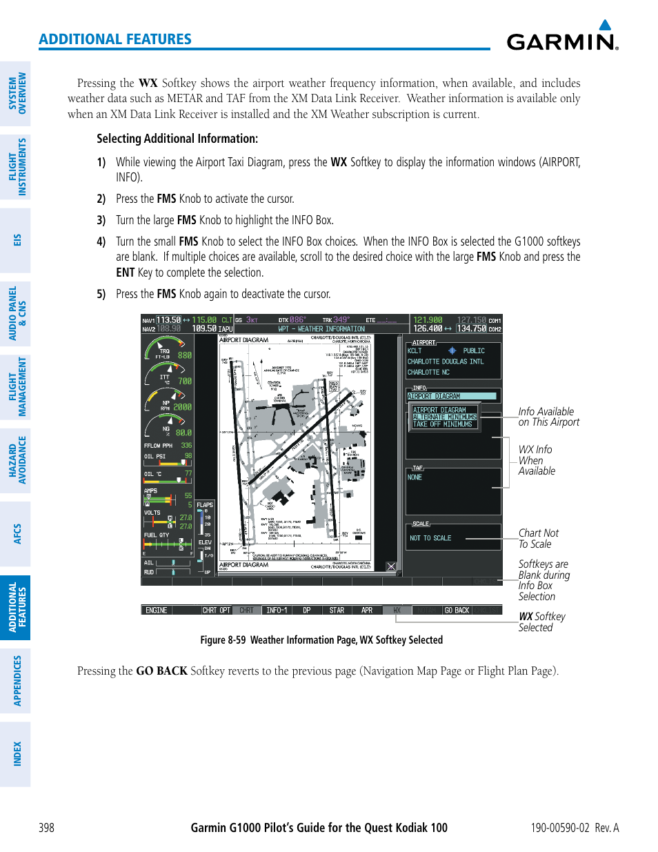 Additional features | Garmin G1000 Quest Kodiak User Manual | Page 410 / 500