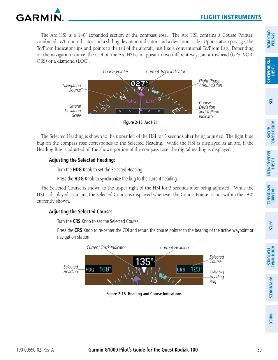 Flight instruments | Garmin G1000 Quest Kodiak User Manual | Page 71 / 500