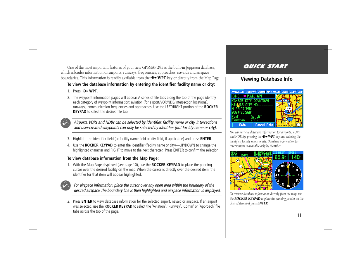 Garmin GPSMAP 295 User Manual | Page 11 / 16