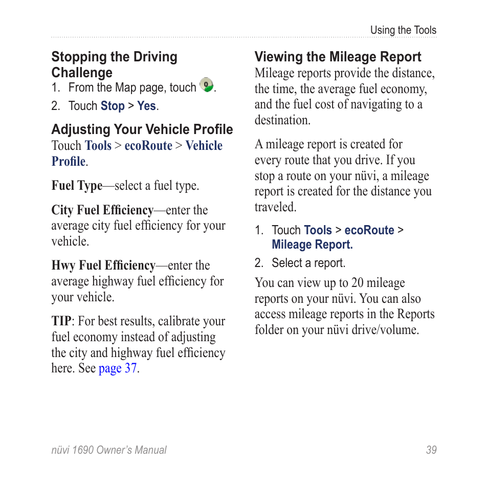 Garmin nuLink! 1690 User Manual | Page 45 / 76