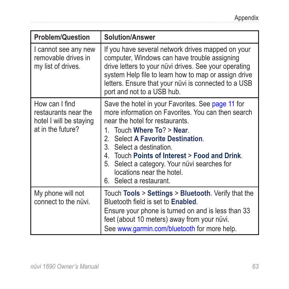 Garmin nuLink! 1690 User Manual | Page 69 / 76