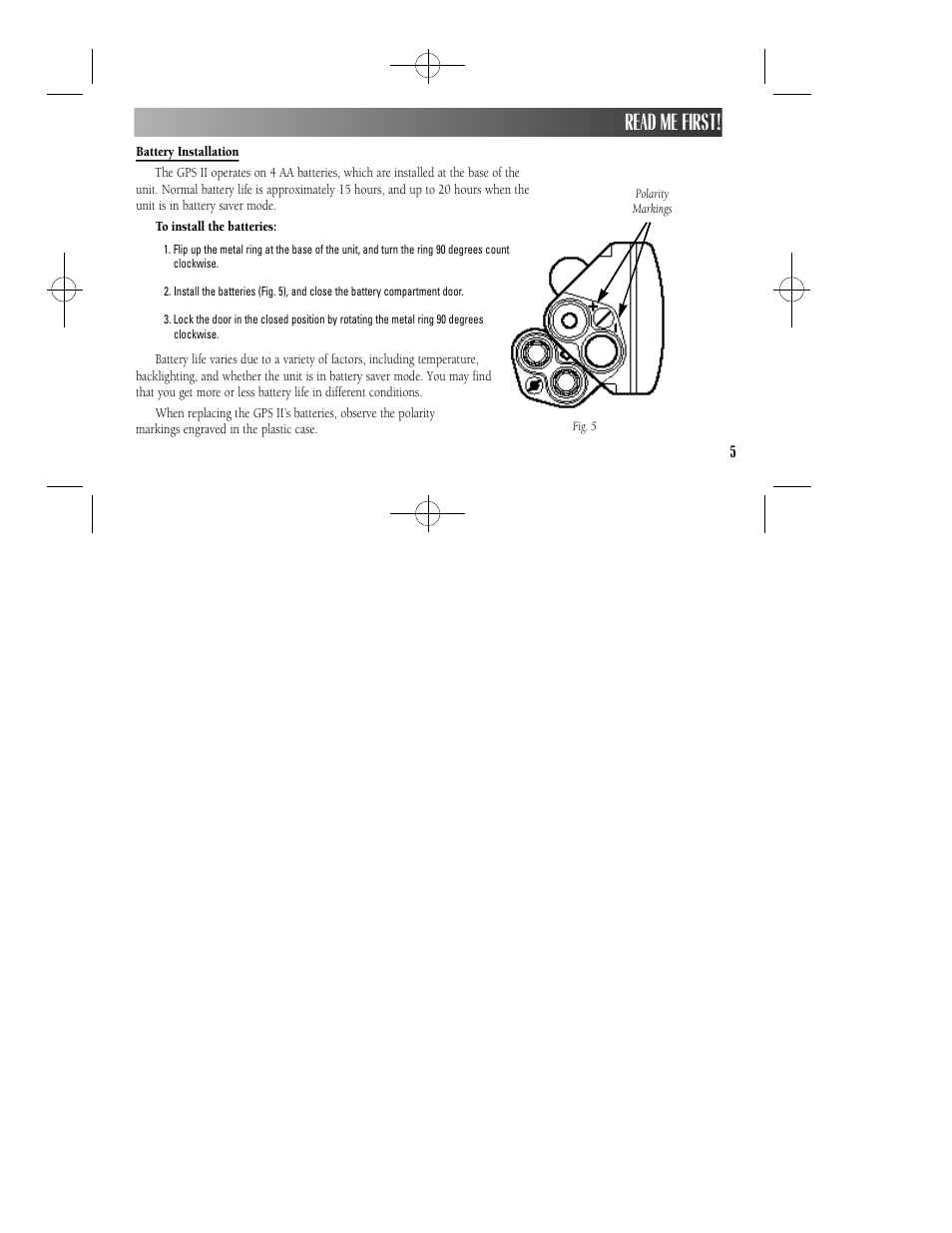 Read me first | Garmin GPS II User Manual | Page 11 / 108