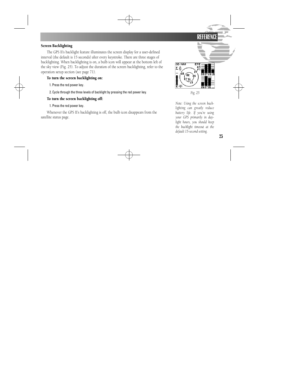 Reference | Garmin GPS II User Manual | Page 31 / 108