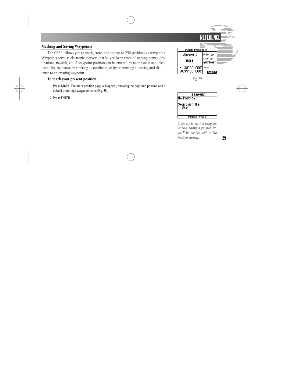 Reference | Garmin GPS II User Manual | Page 35 / 108