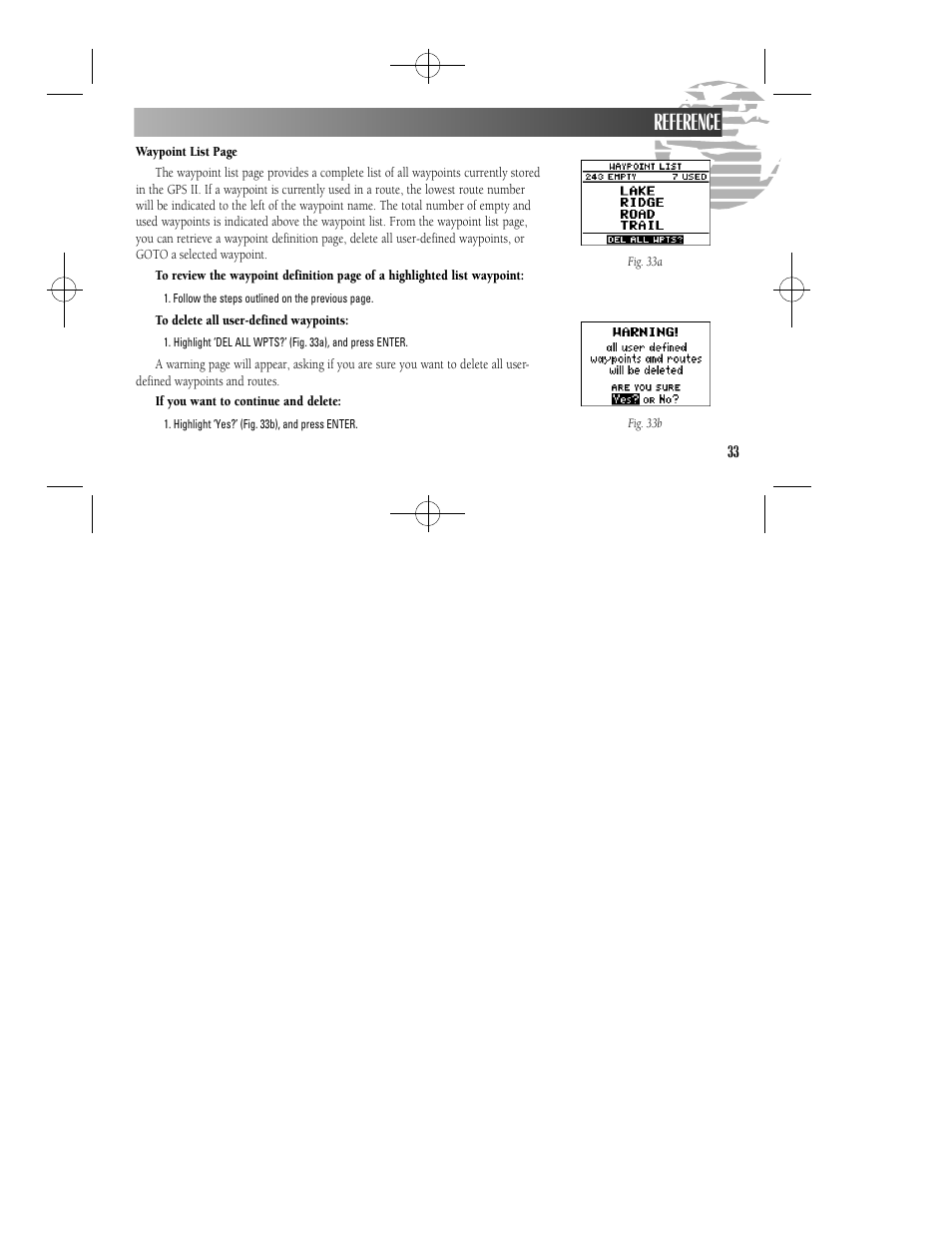 Reference | Garmin GPS II User Manual | Page 39 / 108