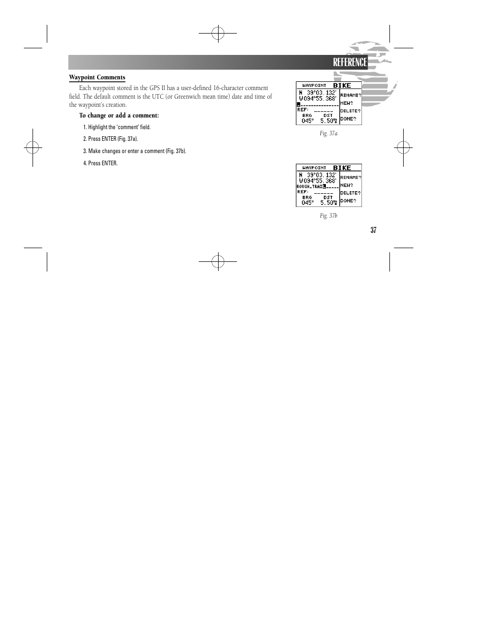 Reference | Garmin GPS II User Manual | Page 43 / 108