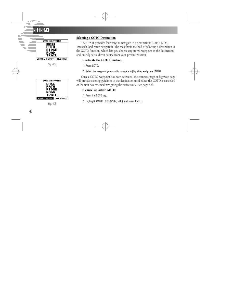 Reference | Garmin GPS II User Manual | Page 46 / 108