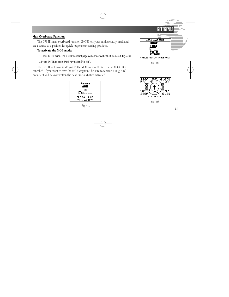 Reference | Garmin GPS II User Manual | Page 47 / 108