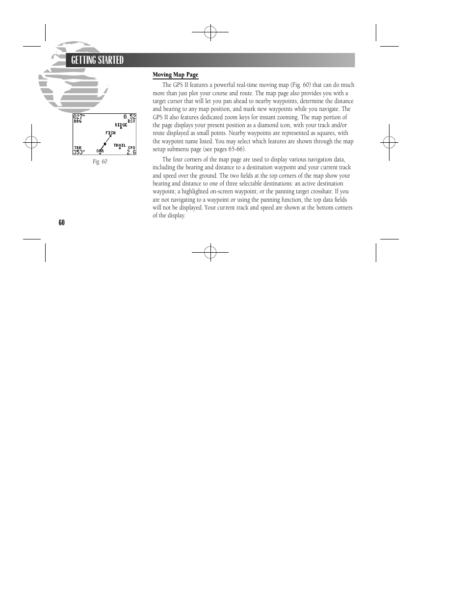 Getting started | Garmin GPS II User Manual | Page 66 / 108