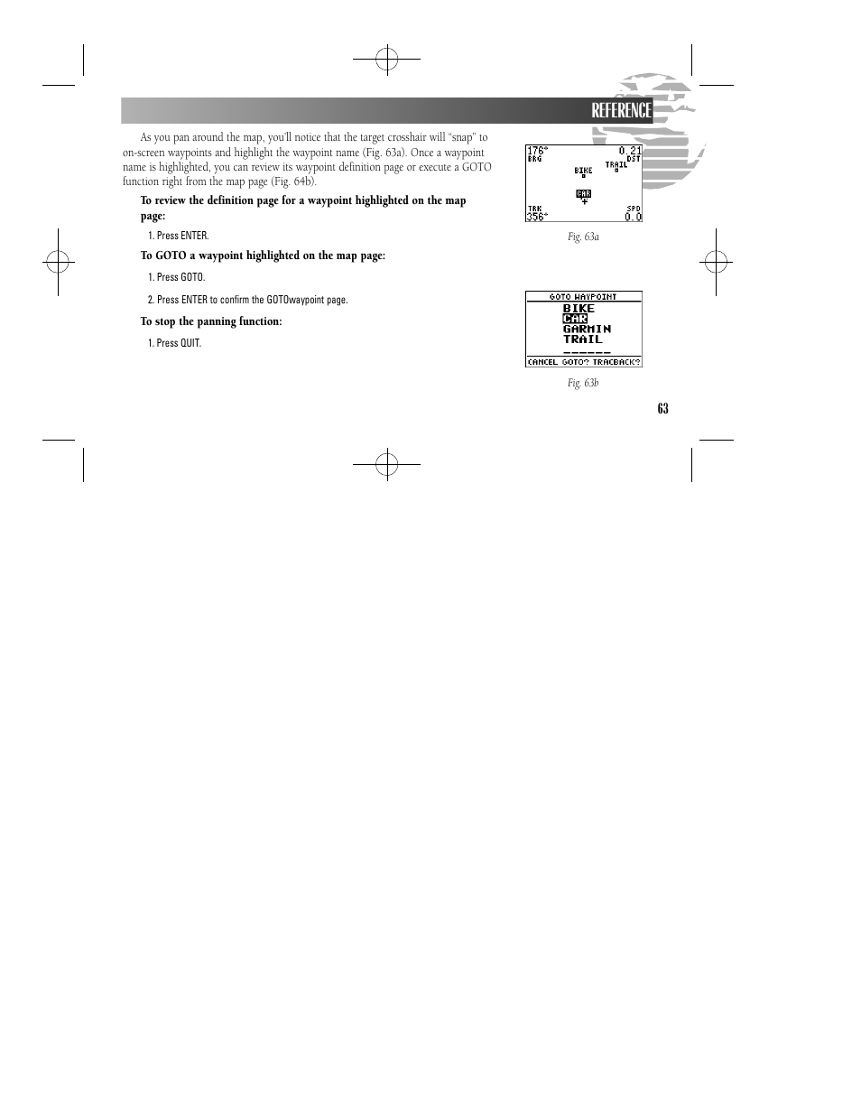 Reference | Garmin GPS II User Manual | Page 69 / 108