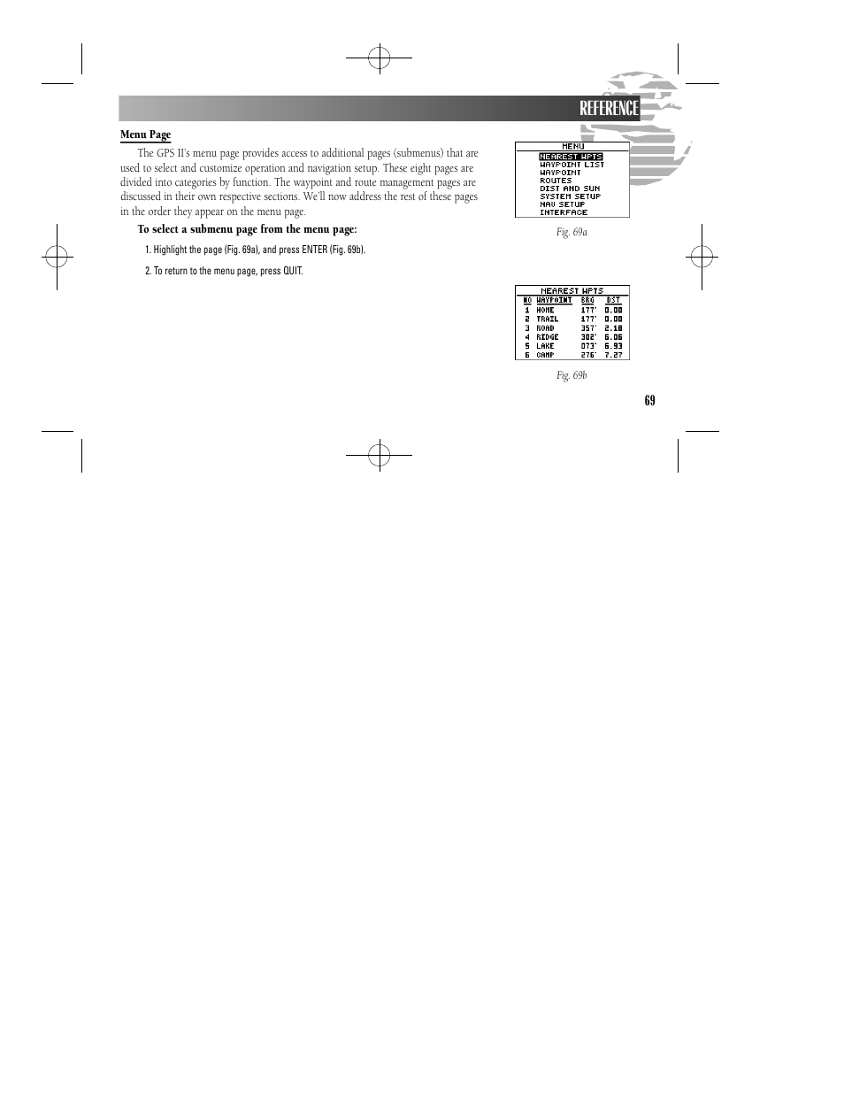 Reference | Garmin GPS II User Manual | Page 75 / 108