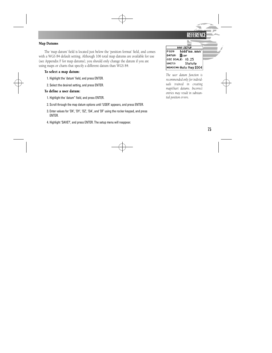 Reference | Garmin GPS II User Manual | Page 81 / 108