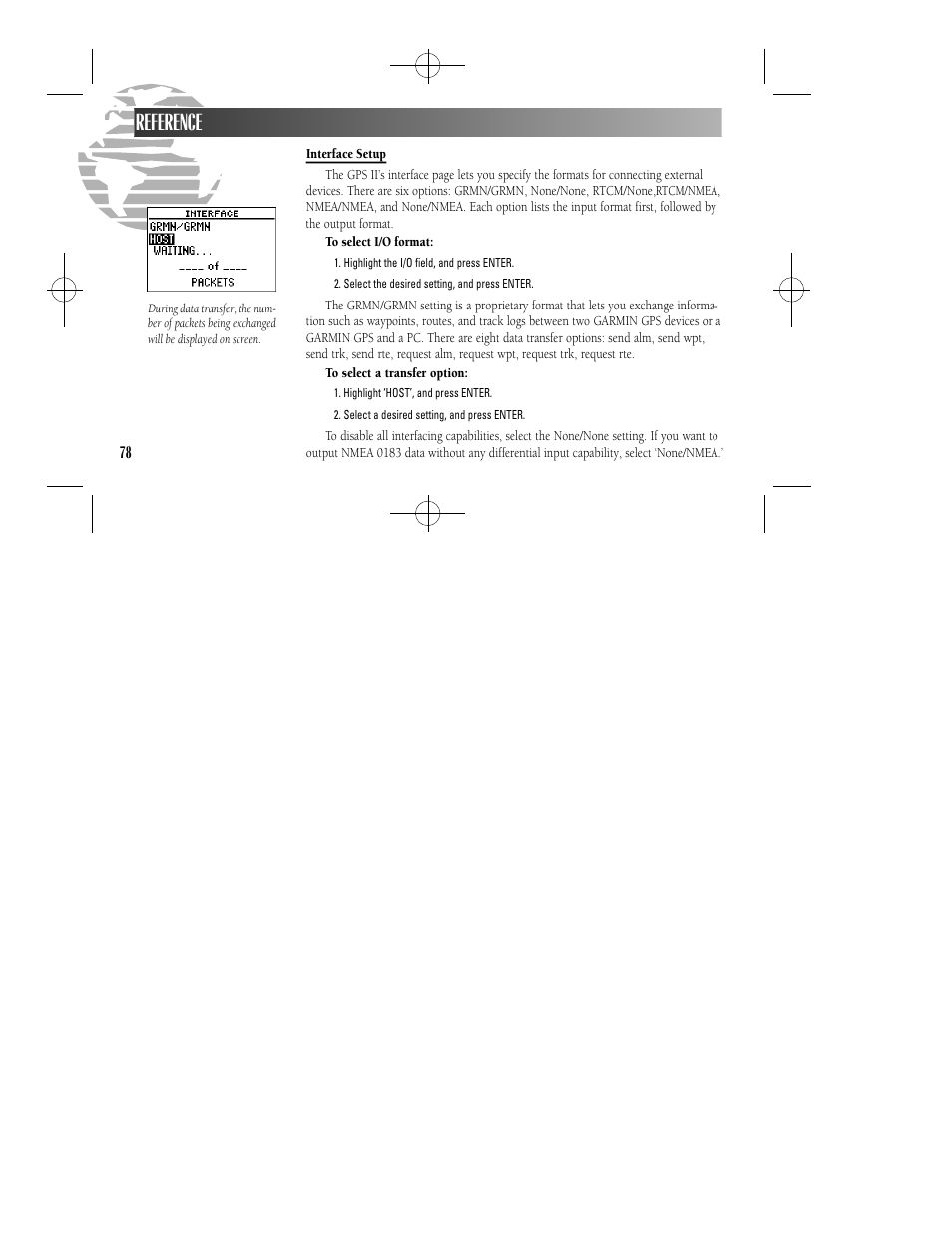 Reference | Garmin GPS II User Manual | Page 84 / 108