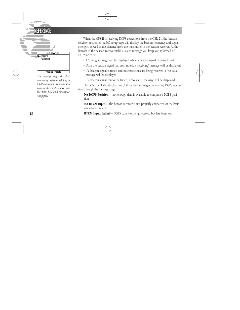 Reference | Garmin GPS II User Manual | Page 86 / 108