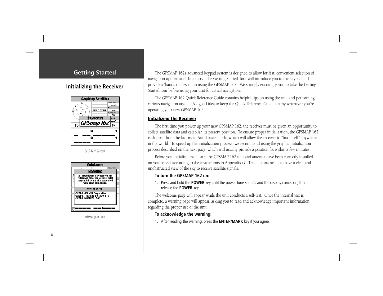 Garmin GPSMAP 162 User Manual | Page 13 / 99