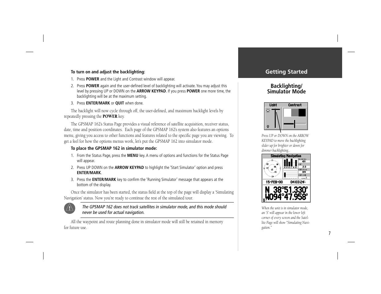 Garmin GPSMAP 162 User Manual | Page 16 / 99